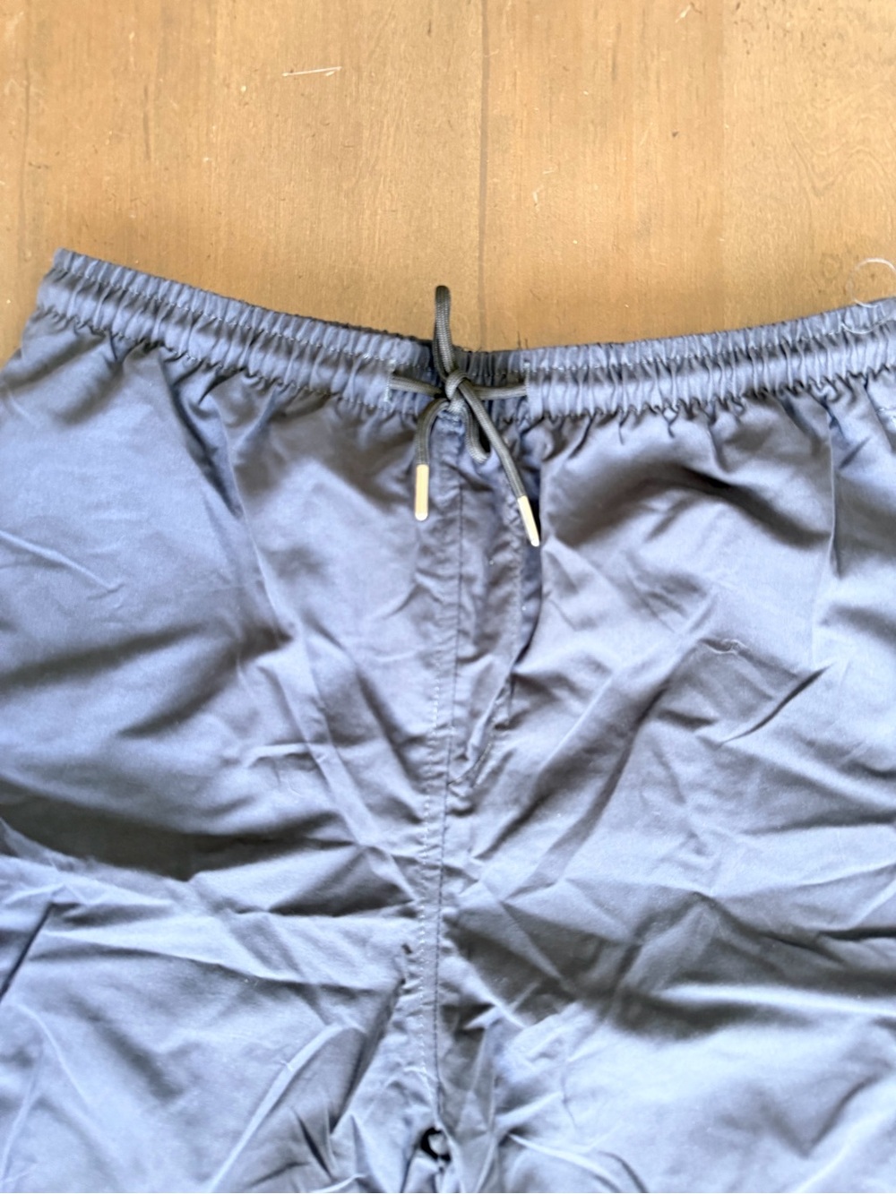 Essentials Men's Navy Drawstring Swim Trunks - Picture 2 of 3